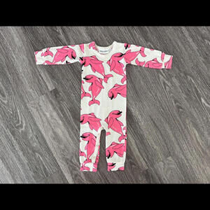 Mini Rodini Dolphins  Body, 56-62 Cm 0-3 month ORGANIC!